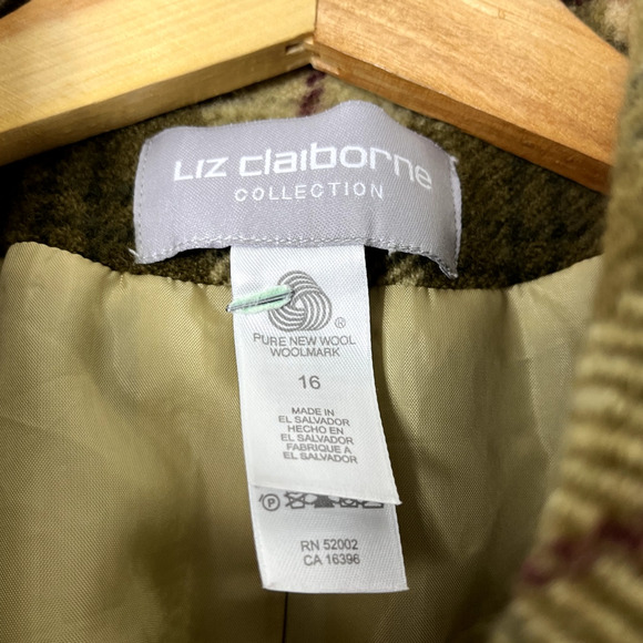 Women's Vintage Wool Liz Claiborne Jacket 16 - Picture 3 of 5